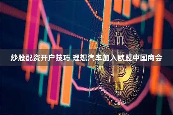 炒股配资开户技巧 理想汽车加入欧盟中国商会