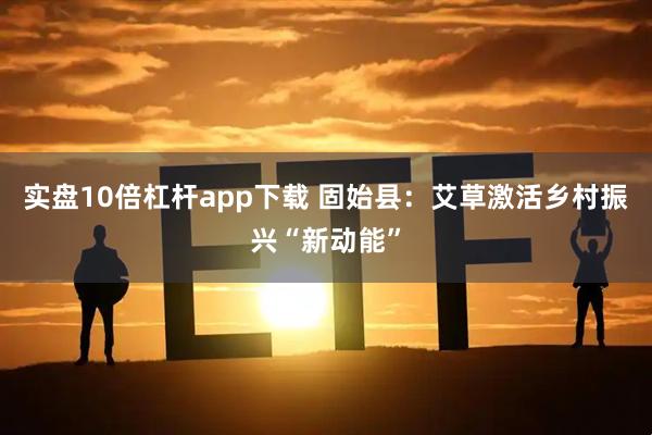实盘10倍杠杆app下载 固始县：艾草激活乡村振兴“新动能”